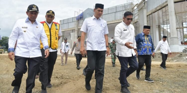 Sekda Aceh Tinjau Pembangunan Gedung Utama MTQ Provinsi di Pidie Jaya: Progresnya Capai 91 Persen