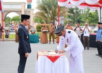 Bupati Aceh Barat Lantik 100 Pejabat, Tegaskan Tidak Ada Ruang untuk Transaksi dan Penyimpangan