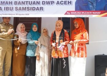 DWP Aceh Serahkan Rumah Sangat Sederhana kepada Warga Miskin Ekstrem di Aceh Jaya