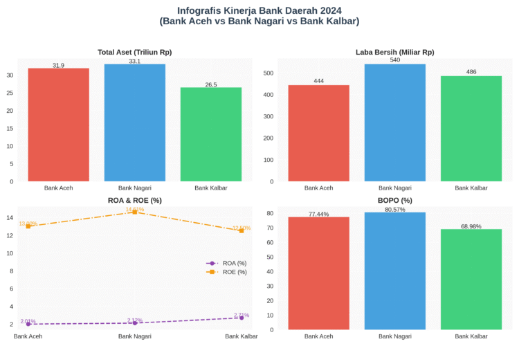 Bank Aceh, Aset Besar Laba Tertinggal: Analisis Komparatif Laporan Keuangan Tiga Bank Daerah
