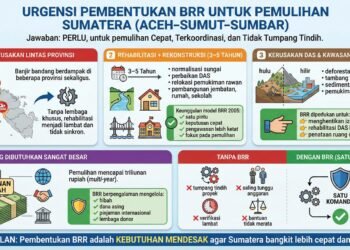 Kebutuhan Mendesak Pembentukan BRR Sumatera: Pemulihan Cepat, Terkoordinasi, dan Optimal