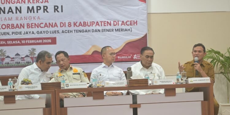 Wagub Aceh Minta Percepatan Jadup, Pemulihan Ekonomi hingga Sapi Meugang saat Kunjungan Pimpinan MPR RI