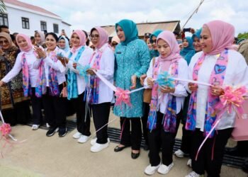 Kak Na Dampingi Seruni KMP Resmikan Kembali Beroperasinya SDN 1 Sungai Liput pasca Renovasi