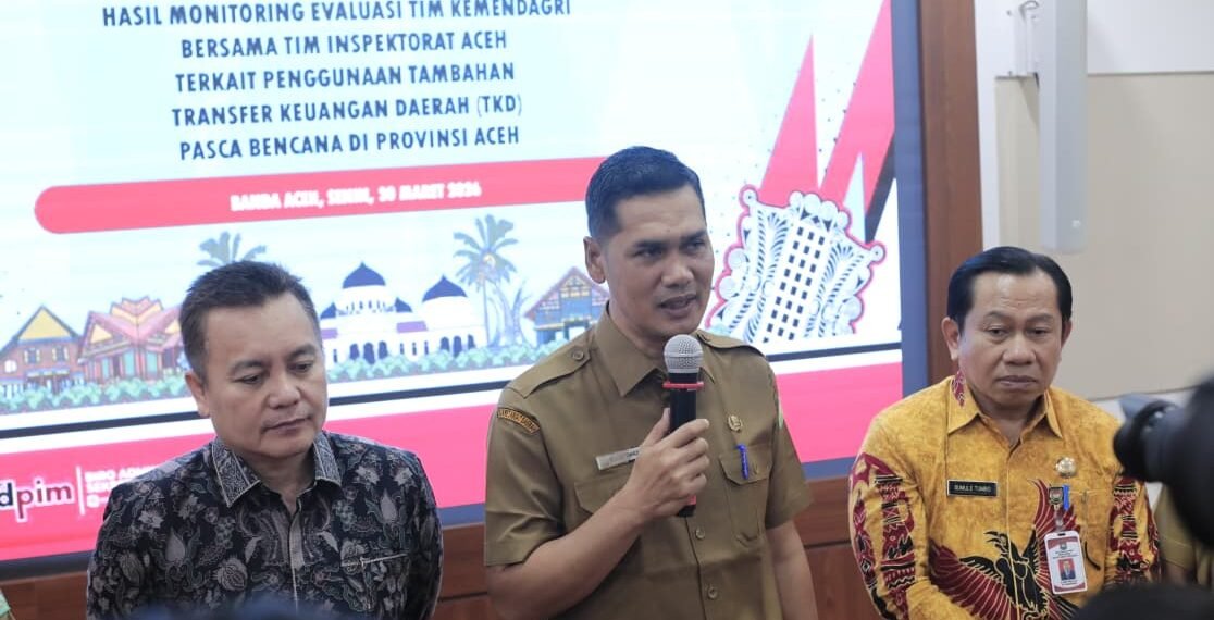Tindaklanjuti Hasil Monev TKD, Sekda Aceh Dorong Program Prioritas Pemulihan Bencana