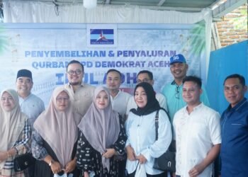 Demokrat Aceh Bagikan Daging Kurban untuk Panti Asuhan dan Masyarakat
