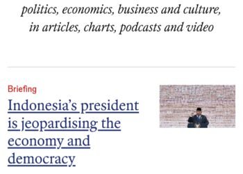 Menimbang Liputan The Economist tentang Indonesia dan Pemerintahan Prabowo
