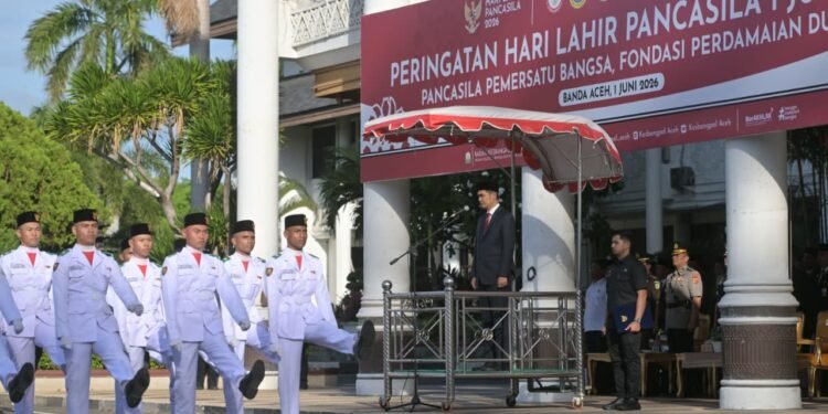 Sekda Aceh Pimpin Upacara Hari Lahir Pancasila, Tegaskan Pancasila Fondasi Perdamaian Dunia