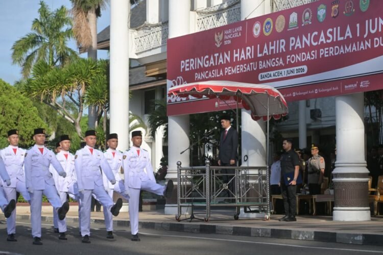 Sekda Aceh Pimpin Upacara Hari Lahir Pancasila, Tegaskan Pancasila Fondasi Perdamaian Dunia