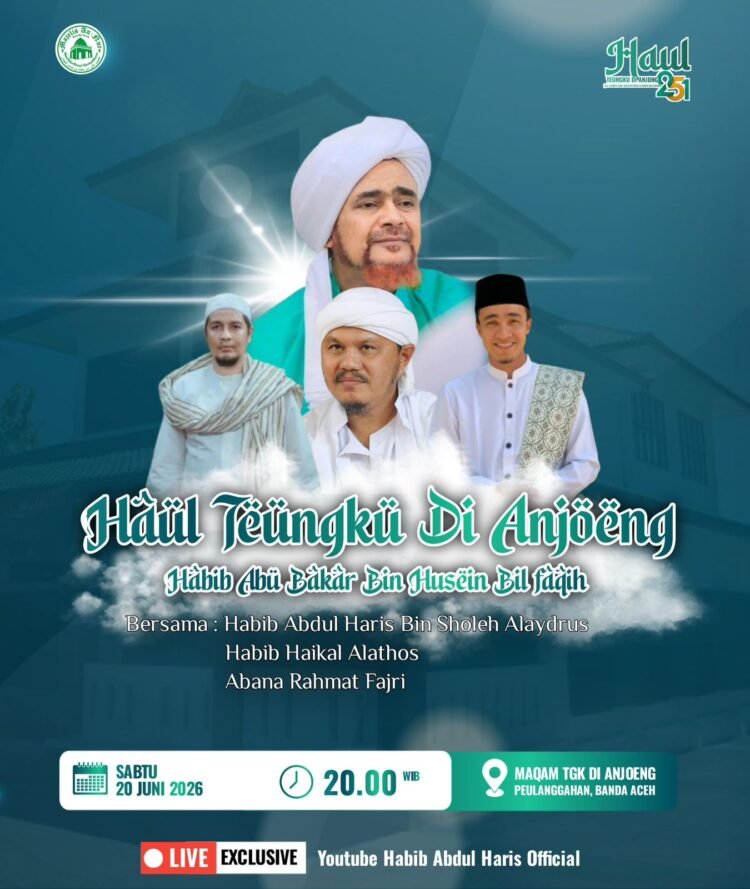 Haul ke-251 Teungku Di Anjong Digelar di Banda Aceh, Sabtu Malam Ini