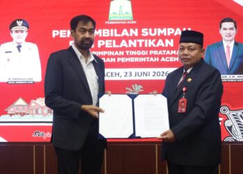 Gubernur Aceh Lantik Dr. Misran Fuadi sebagai Kepala Dinas Syariat Islam Aceh