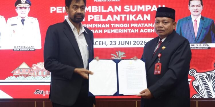 Gubernur Aceh Lantik Dr. Misran Fuadi sebagai Kepala Dinas Syariat Islam Aceh