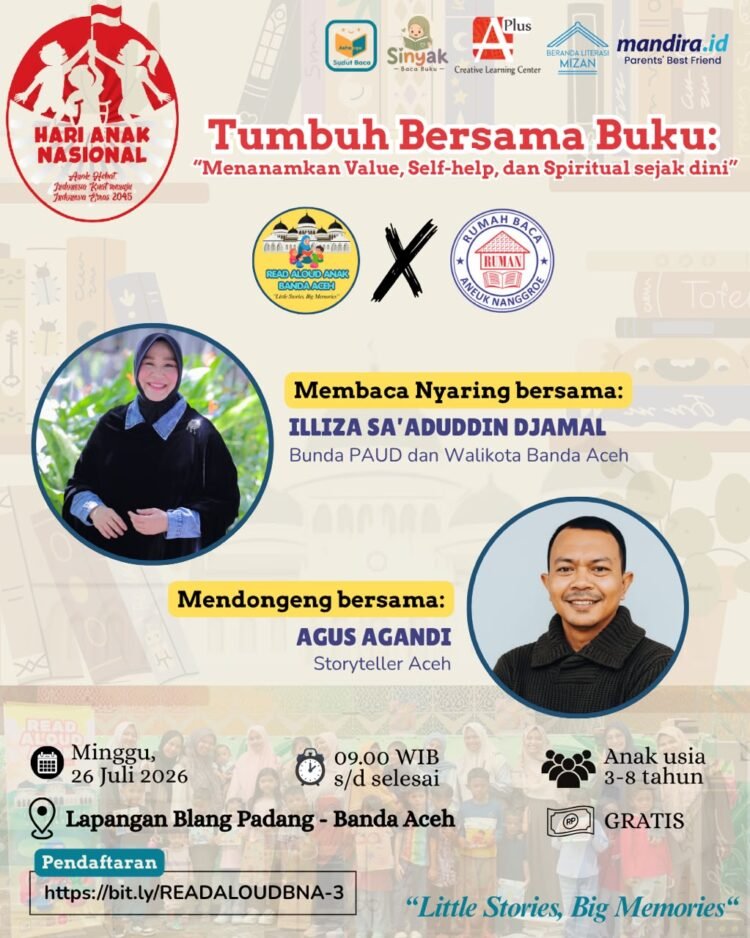 Read Aloud Anak Banda Aceh dan RUMAN Aceh Akan Meriahkan Hari Anak Nasional 2026