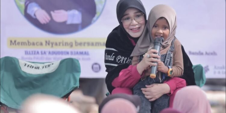 Hari Anak Nasional di Banda Aceh: Ratusan Anak Ikuti Kegiatan Baca Nyaring dan Dongeng