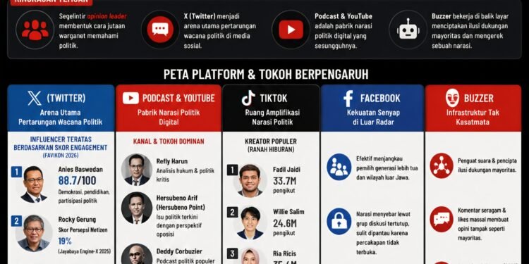 Siapa Sebenarnya yang Menggiring Opini Politik Netizen Indonesia? Ini Sejumlah Tokoh Berpengaruh di Media Sosial