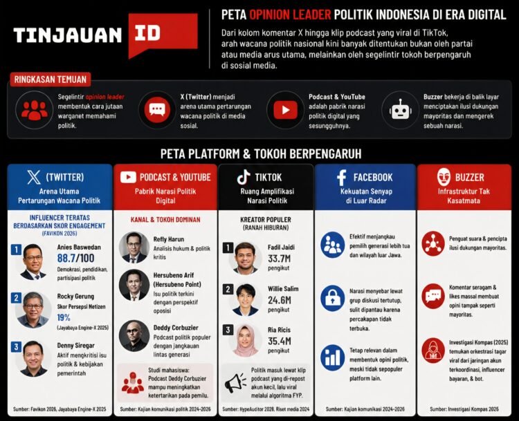 Siapa Sebenarnya yang Menggiring Opini Politik Netizen Indonesia? Ini Sejumlah Tokoh Berpengaruh di Media Sosial