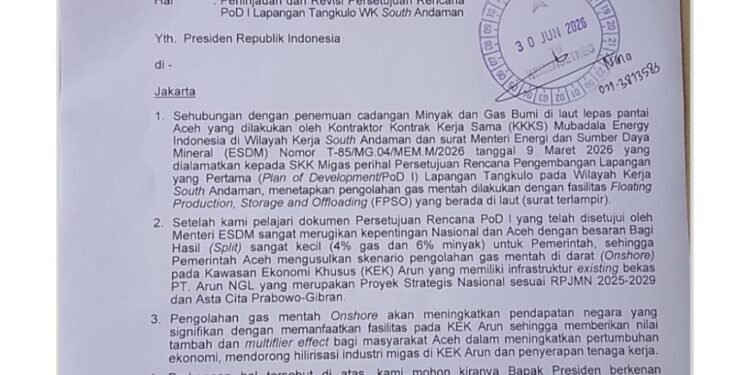 Perjuangkan Hak Aceh Terkait Blok Andaman, Ini Isi Surat Gubernur Mualem untuk Presiden Prabowo