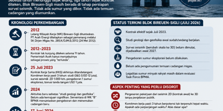 Editorial: Tiga Tahun Berlalu, Pengeboran Migas Aceh di Blok Bireuen-Sigli Masih Mandek, Ada Apa?