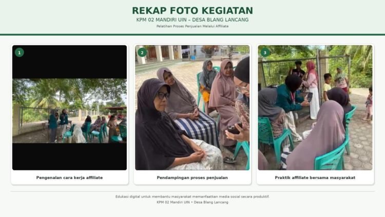 Mahasiswa UIN SUNA Adakan Workshop Pemanfaatan Media Sosial untuk Meningkatkan UMKM Gampong Blang Lancang