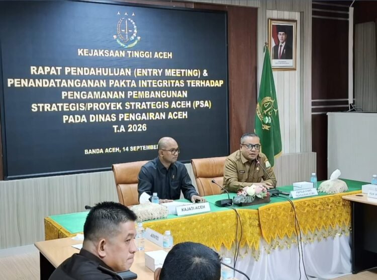 Kejati Aceh dan Dinas Pengairan Teken Pakta Integritas Pengamanan Proyek Strategis 2026