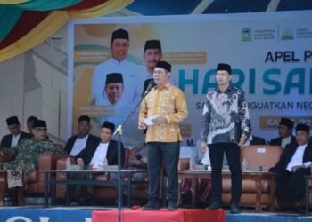 Pimpin Upacara Hari Santri, Bupati Aceh Besar Ajak Santri Lestarikan Bahasa Aceh