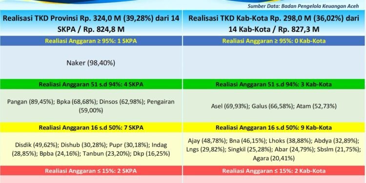 Realisasi Anggaran Tambahan TKD Aceh 2026 Capai Rp 621,96 Miliar, Publik Dapat Pantau Langsung Lewat Portal P2K
